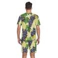 thumbnail image 6 of joogoo Men's Pajama Set Grapes Fruit V-Neck Pj Shorts Set 2 Piece Loungewear Sleepwear M, 6 of 7
