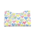 thumbnail image 4 of Lsque Hand Drawn Colored Hearts Printed Long Tissue Box Cover Holder, Facial Paper Organizer Dispenser,Triangle with Bottom Belt, PVC Leather Decorative Organizer, 4 of 9