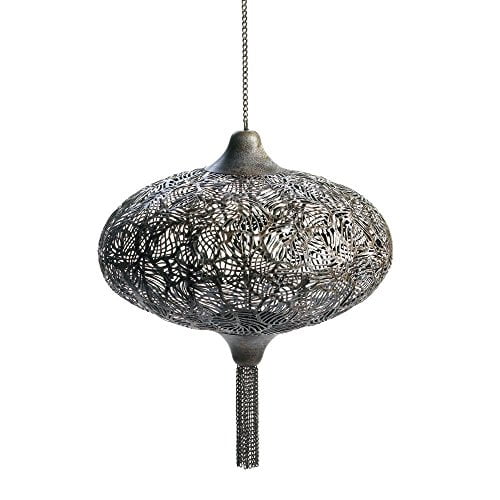 GHP Lighting Decor Bell-Shaped Burnished Metal Exotic Plume Candle Lantern - Walmart.com