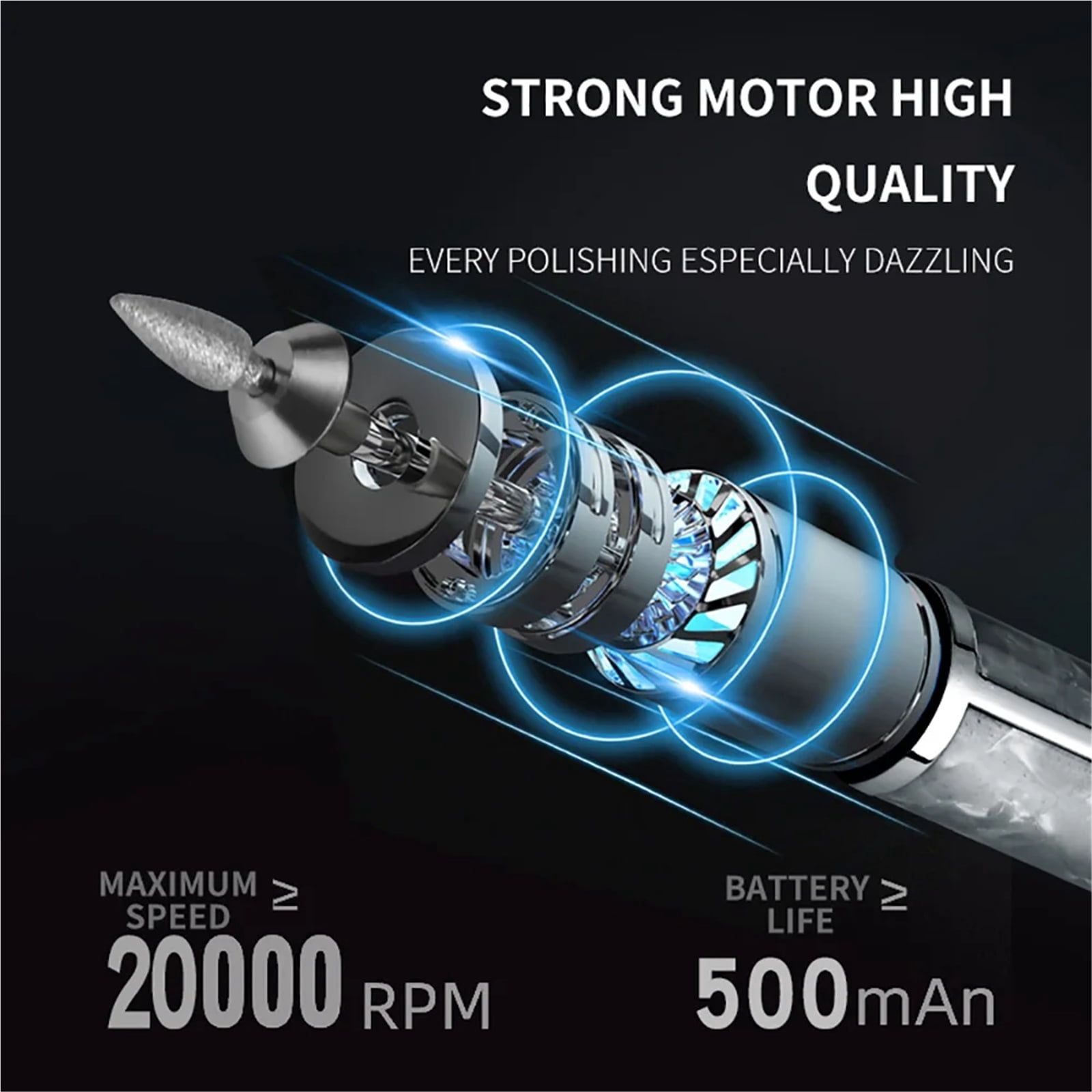 Mini Portable Nail Drill Electric Nail Drill Set Portable Polisher Rechargeable Manicure Electric Nail Grinder