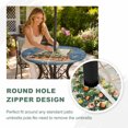 thumbnail image 5 of Round Outdoor Tablecloth with Umbrella Hole and Zipper, Blue Christmas Tree Fitted Table Cover with Elastic Edge for 31-35 Inch, Watercolor Xmas Snowflake Waterproof Patio Tablecoths for Picnic, 5 of 9