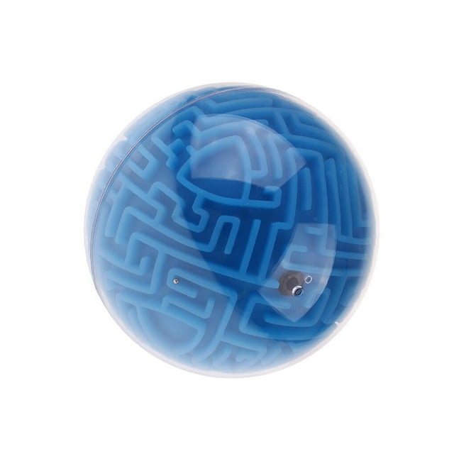 3D Maze Ball Magic Ball Puzzle Labyrinth Educational Toy Sphere Magic Rolling Brain Maze Game Kids Educational Toy Blue (Hard Difficulty)