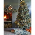 thumbnail image 3 of Blue Teal Pink Coastal Christmas Tree Skirt 36 Inches Large Christmas Skirt Tree, Summer Beach Nautical Coral Starfish Tree Skirt Christmas Decorations for Fireplace Party Holidays Indoor Outdoor, 3 of 7