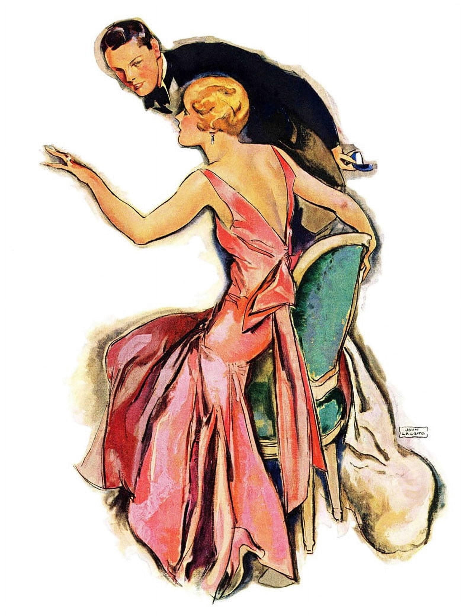 Marmont Hill "Engaged Couple" by John LaGatta Painting Print on Canvas