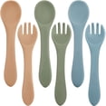 thumbnail image 1 of Set de alimentación para bebés Nuenen, tenedores y cucharas de silicona, 6 piezas, 1 of 7