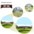 thumbnail image 6 of 10'x20' Pop Up Canopy Tent, Heavy Duty Outdoor Party Tent with Carry Bag and Adjustable Legs, Portable Commercial Instant Canopies and Folding Wedding Tent for Garden, Backyard, Patio (Dark Coffee), 6 of 9