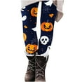 thumbnail image 3 of Oplxuo Halloween Leggings for Women Pumpkin Printed Soft Buttery Outfit High Waist Workout Gym Athletic Running Yoga Pants, 3 of 5