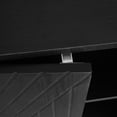 thumbnail image 6 of Lunale 59.13" Carved 4 Door Storage Sideboard Cabinet, Buffet Cabinets with Adjustable Shelf for Living Room, Bedroom, Black, 6 of 7