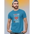 thumbnail image 2 of Abstract I Love You T-Shirt Men -Image by Shutterstock, Male Large, 2 of 4