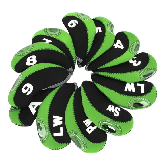 Club Protective,12 PCS Club Head Covers Iron Pole Number Cover Club Protective Head Cover Hand & Wrist Braces Arm, Hand & Finger Supports