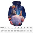 thumbnail image 2 of Teenager And Cat on Moon with Roses Men's Women Vintage 3D Hooded Sweatshirt - All-Season Loose Fit Streetwear, 2 of 6