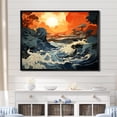 thumbnail image 2 of Designart "Waves in Sunset White and Yellow Hues" Oversized Coastal Framed Wall Art - Coastal White Coastal Sunset Bedroom Framed Canvas Wall Art, 2 of 7