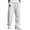 Light Gray-#011, variant on Mens Linen Cotton Pants Drawstring Waist Lightweight Baggy Sweatpants Loose Fit Beach Travel Straight Leg Pants With Pockets