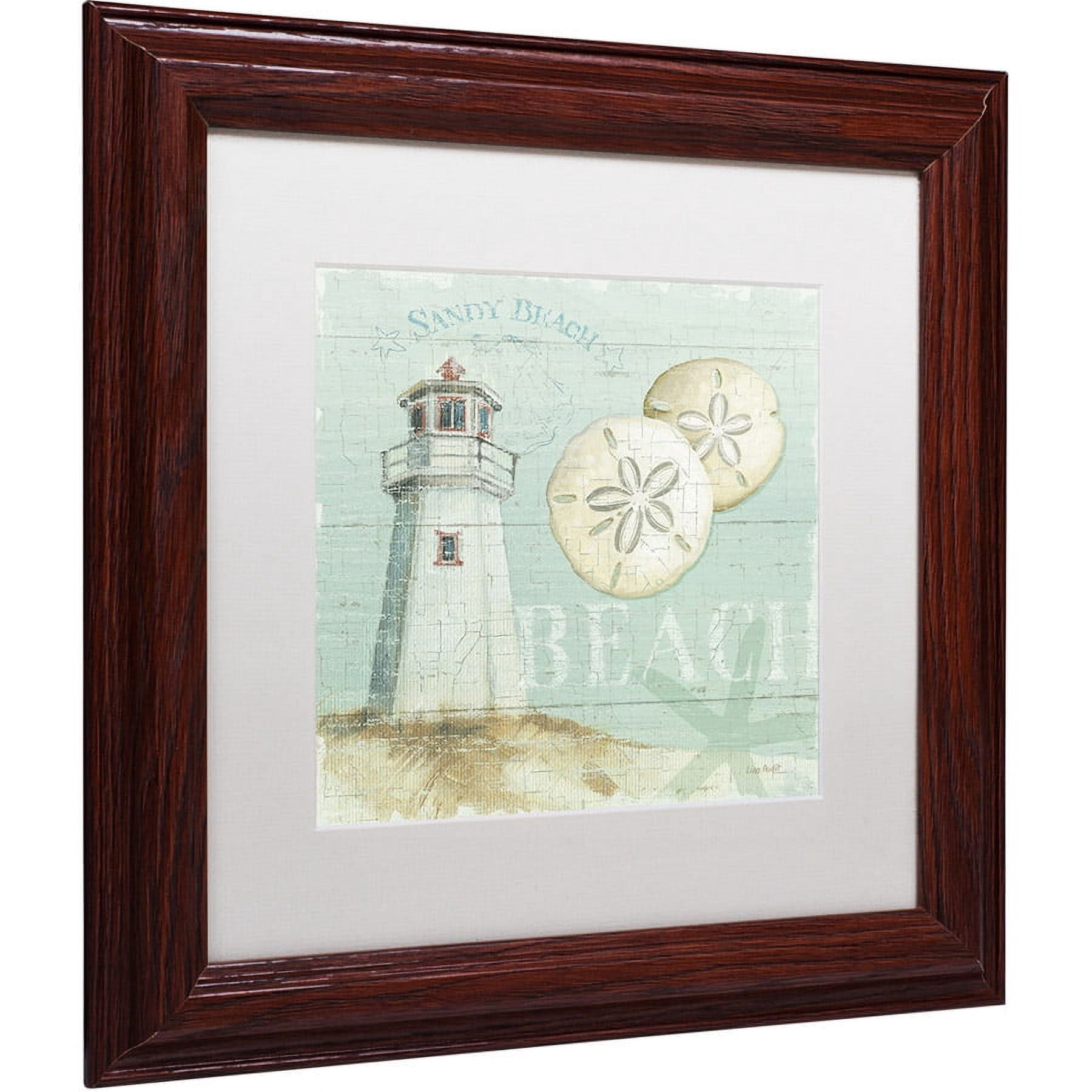 Trademark Fine Art "Beach House I" Canvas Art by Lisa Audit, White Matte, Wood Frame