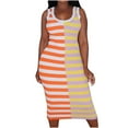 thumbnail image 1 of Robe Mode Femme Col Rond Manches Courtes Ample Mi-Mollet Robe Longue, 1 of 8