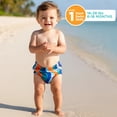 thumbnail image 4 of Aqua SwimSchool Reusable Polyester Swim Diaper for Infants 6-18 Months, 16-28 lbs, Blue Multicolor, 4 of 7