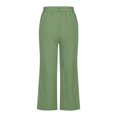 thumbnail image 4 of Ltctricy Capri Pants for Women Elastic High Waisted Tie Front Plus Size Cropped Casual Pants Summer Loose Trousers, 4 of 6