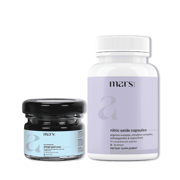 Mars Nitro Boost - Pure Himalayan Shilajit Gold Resin & Nitric Oxide Capsules