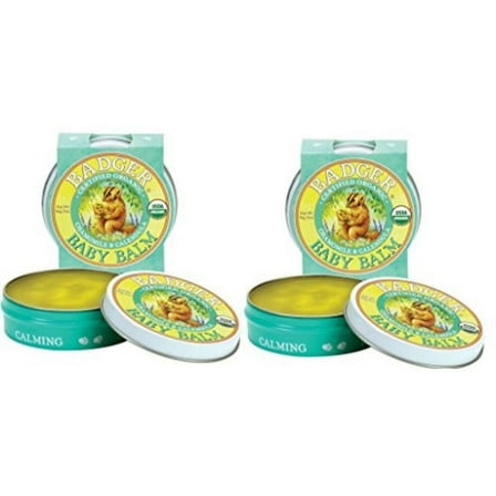 Badger Baby Balm Tin, Chamomile and Calendula, 2 oz (2 pack) (Bundle)