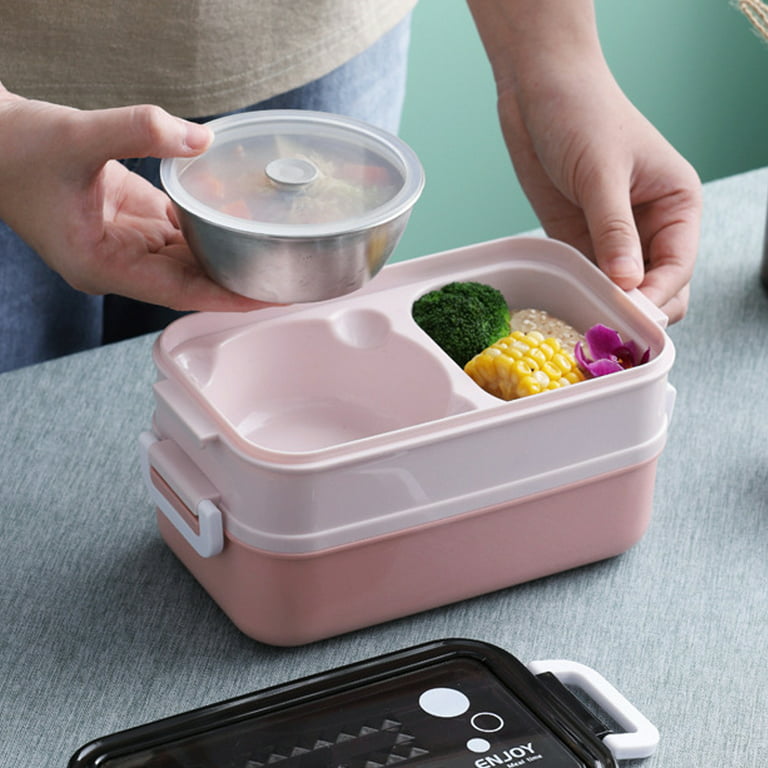5 grid Lunch Box Microwavable Bento Box Leak-Proof Portable Food Container  Storage Box for Kids Soup Bowl and Spoon Large Size - AliExpress