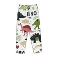 thumbnail image 4 of Disketp Cute Dinosaurs Print Women'S Comfy Pajama Pants Casual Drawstring Palazzo Lounge Wide Leg Pants, 4 of 9