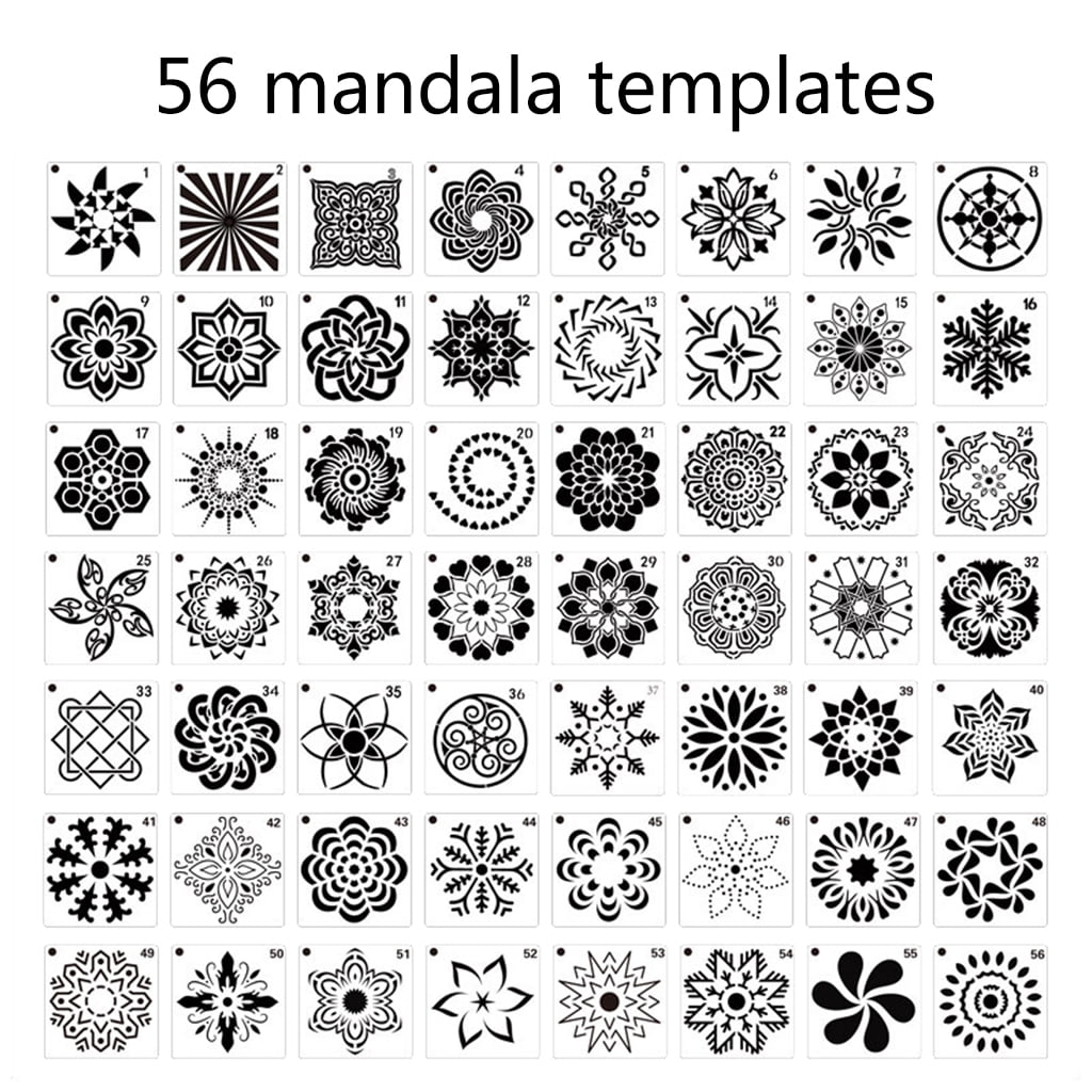56 pack mandala dot painting templates stencils small mandala template