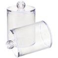 thumbnail image 1 of 2 Pcs 2-in-1 Acrylic Cotton Pads Storage Box Transparent Cotton Swab Storage Box, 1 of 7