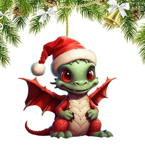 Fmlxio Christmas Decorations Christmas Ornaments Cute Funny Looking Decorations Xmas 2D Acrylic Decoration Tree Pendant Clearance Under 5