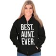 thumbnail image 5 of Best Aunt Ever Cute Favorite Auntie Zip Hoodie Sweatshirt Women Brisco Brands S, 5 of 6