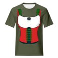thumbnail image 3 of Pompotops Blouse Décontractée Mode Femme Imprimé Oktoberfest Col Rond T-Shirt Blouse Imprimée Tee Liquidation, 3 of 4