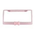 thumbnail image 1 of Bling License Plate Frame Glitter Crystal Rhinestone Pink Knot, 1 of 1