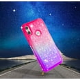 thumbnail image 7 of SOATUTO For Motorola One Power (P30 Note) Case Glitter Case Sparkle Glitter Flowing Liquid Quicksand with Shiny Bling Diamond Women Girls Cute Case For Motorola One Power (P30 Note) - Pink+Purple, 7 of 7