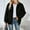 Black, variant on Stichou Womens Fleece Zip Up Jacket with Pockets Oversized Long Sherpa Hoodie Fuzzy Jackets Warm Teddy Coat Black 2XL
