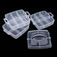 thumbnail image 4 of AMERTEER Clear Jewelry Box Organizer Storage Container With Adjustable Dividers 18-Slots 3 Tier - Clear  Large, 4 of 6