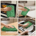 thumbnail image 5 of 4 Pcs Funny Kitchen Towels,Green Christmas Snowflake Pattern Microfiber Dish Towels,Kitchen Tea Towels,Kitchen Towel Set (18" X 26"), 5 of 7