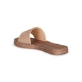 thumbnail image 3 of Bamboo Woven Design Metallic Rhinestone Slide Sandal 20246, 3 of 6