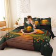 thumbnail image 4 of Catabedysis Outdoor Camping 7 Pieces Full Size Bedding Sets,Colorful Cute Floral Full Size Bed in a Bag For Boys,Multicolor,Black Reversible, 4 of 7