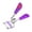 Purple, variant on Huanledash Eyelash Curler Long Lasting Curl Super Wide-angle Curvature Peach Heart Fan Shape Eyelash Lifter with Comb Make Up Supply