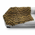 thumbnail image 3 of Chevron Soft Flannel Fleece Throw Blanket, Zigzag Chevron V-Shaped Motif Medieval Heraldry on Wood Style Background, Cozy Plush for Indoor and Outdoor Use, 60" x 80", Pale Brown, by Ambesonne, 3 of 6