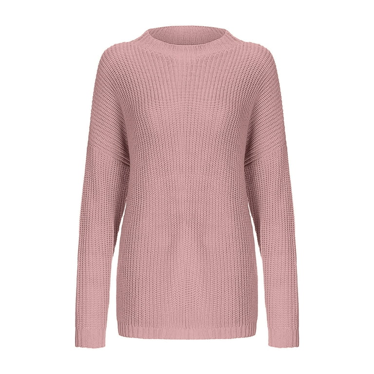 ShomPort Women's Oversized Sweaters Long Sleeve Mock Neck