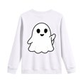 thumbnail image 6 of CAICJ98 Toddler Halloween Sweatshirt Pumpkin Ghost Kids Shirt Crewneck Long Sleeve Graphic Top Halloween Sweatshirt Boys Girls (White,4-5 Years), 6 of 9