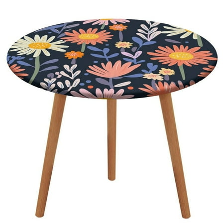 

ZHANGS Fanciful Aster Patch 1594 Round Table Cover Stain-Resistant Fitted Tablecloth Oil-Proof Wipeable Elastic Table Cover Waterproof Table Cloth for Halloween Thanksgiving Christmas