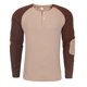 thumbnail image 1 of Blusas y camisas de manga larga con cuello redondo para hombre, blusa informal de patchwork con botones y cuello redondo, sudadera con capucha para hombre, 1 of 5
