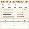 thumbnail image 7 of Heavy Duty Adjustable Curtain Rods for Windows, 1-Inch Diameter Curtain Rod, 32-96 Inches (Slive), 7 of 7