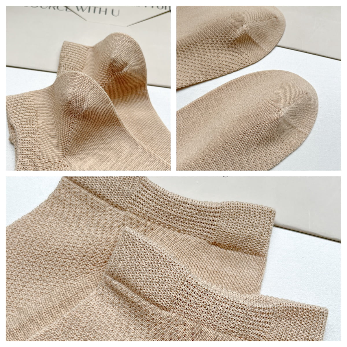 Sookeceks 6 Pairs Ankle Socks for Women, Womens Casual Mesh Low Cut Socks Size 5-9