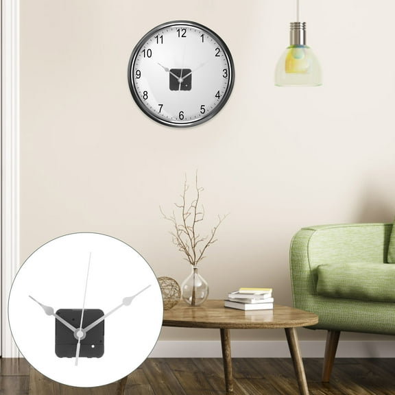 Reverse Clock Mechanism Kit with Silver Hands, Counter-Clockwise Movement for DIY Clock Making and Replacement