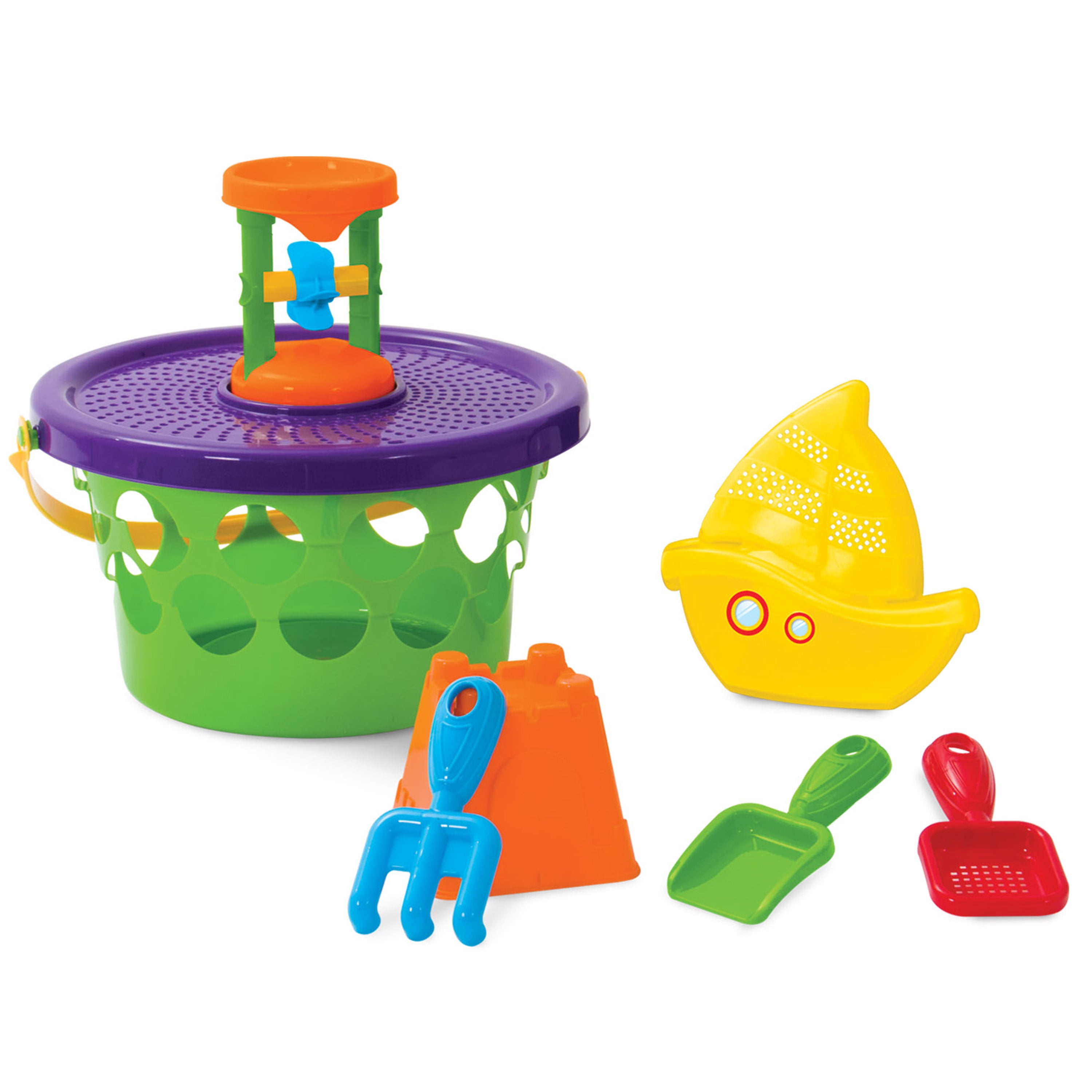 Amloid Beach Bucket & Mill Set, 10 Piece