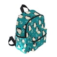 thumbnail image 2 of FORMRS Kids School Backpack with Front Zippered Pocket 12" Student Travel Daypack, Green Cartoon Penguin Pattern, 2 of 6