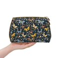 thumbnail image 4 of Naloa Flowers Butterfly Leather Makeup Bag for Purse Travel, Portable Small Cosmetic Organizer for Women and Girls, Make up Bag with Zipper, 4 of 8
