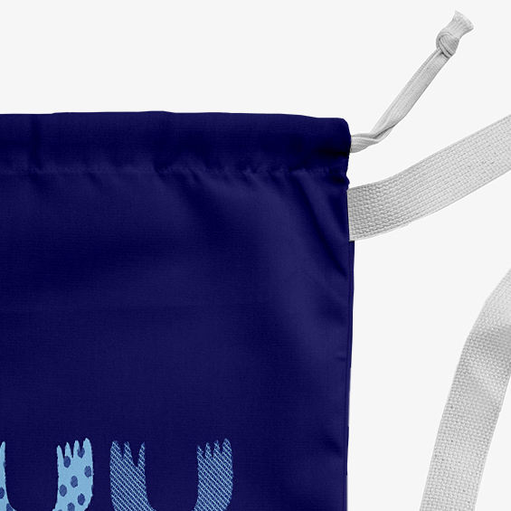 Simply Daisy Merry Moose 28 x 36 in Navy Laundry Bag